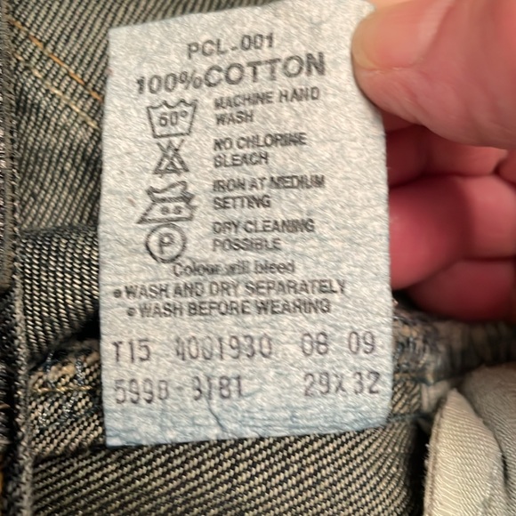 Levi’s Red Denim Blue Jeans 29x32 REDLOOP Flare - Picture 11 of 16